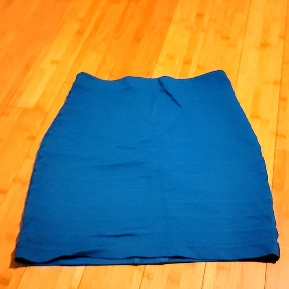 Express teal mini skirt